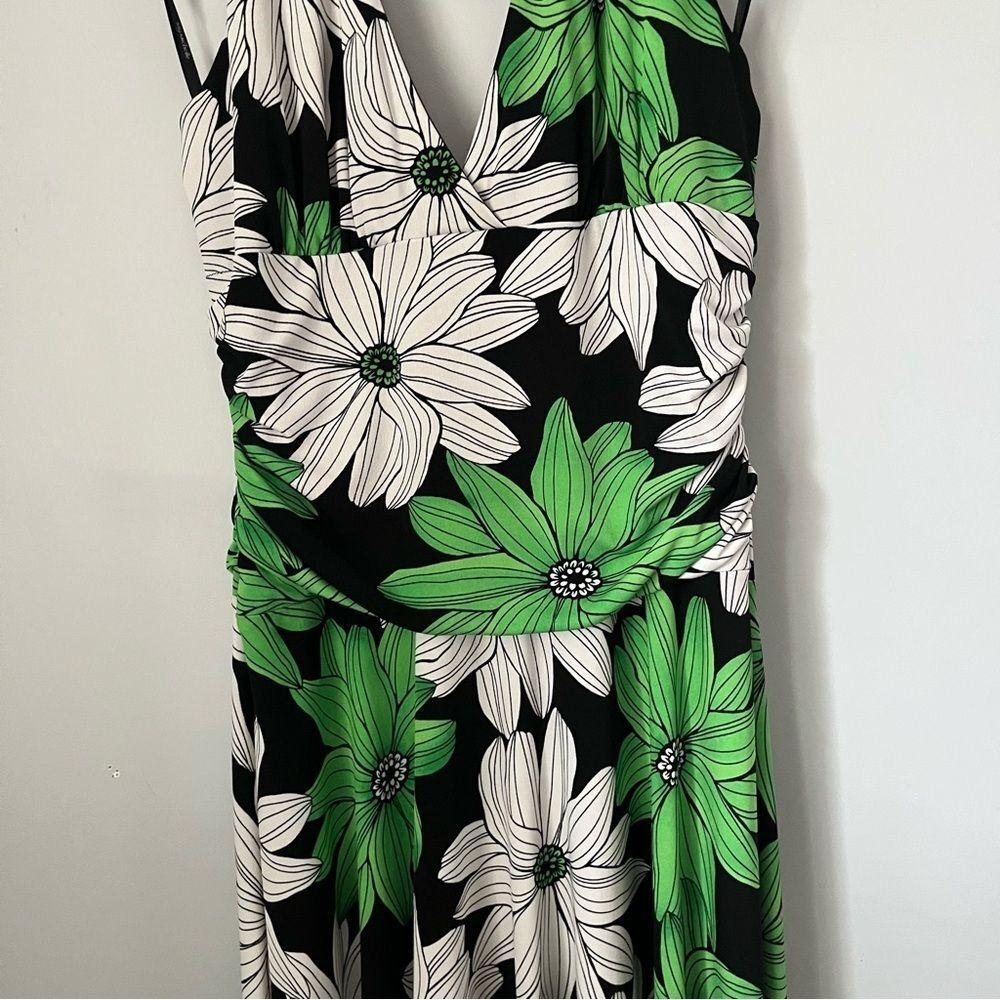 My Michelle Y2K Vintage Daisy Floral Sleeveless Halter Neck Midi Dress Sz Large - Picture 4 of 16